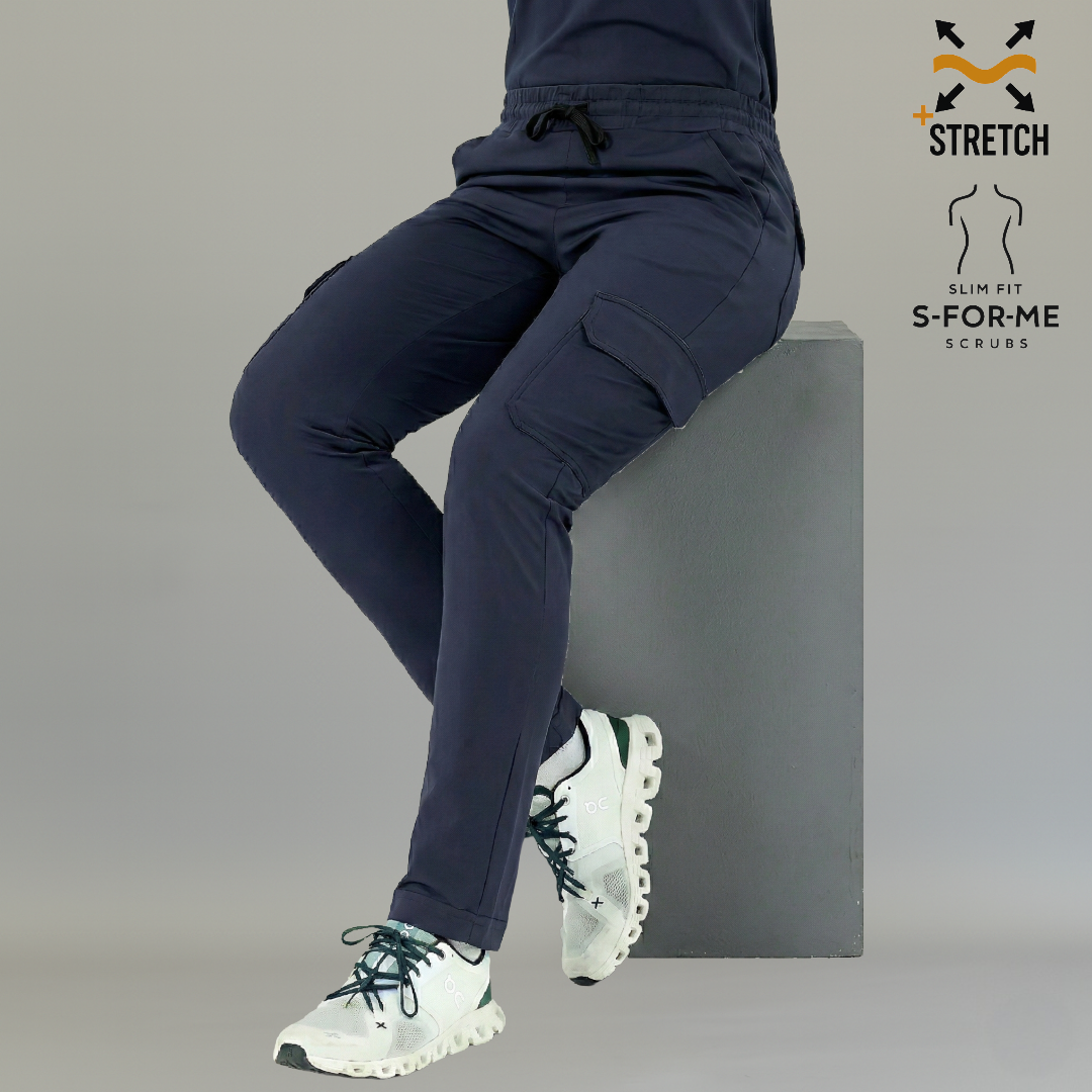 Pantalon Est. 910 Quirúrgico Dobladillo, Azul Marino Mujer Super Stretch, Scrubs 910