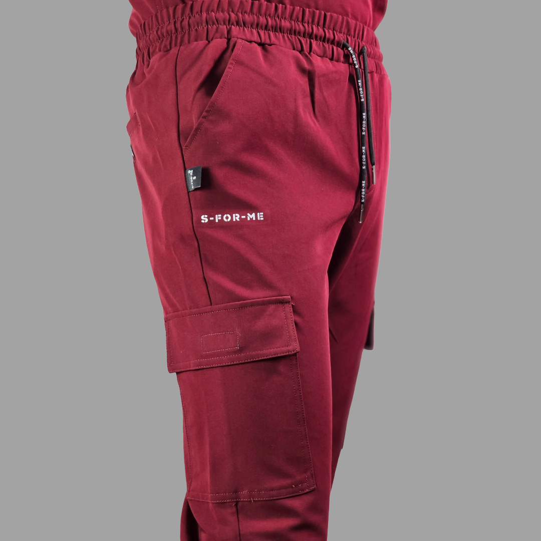Pantalón Quirúrgico Antifluido Hombre Vino, Scrubs 300