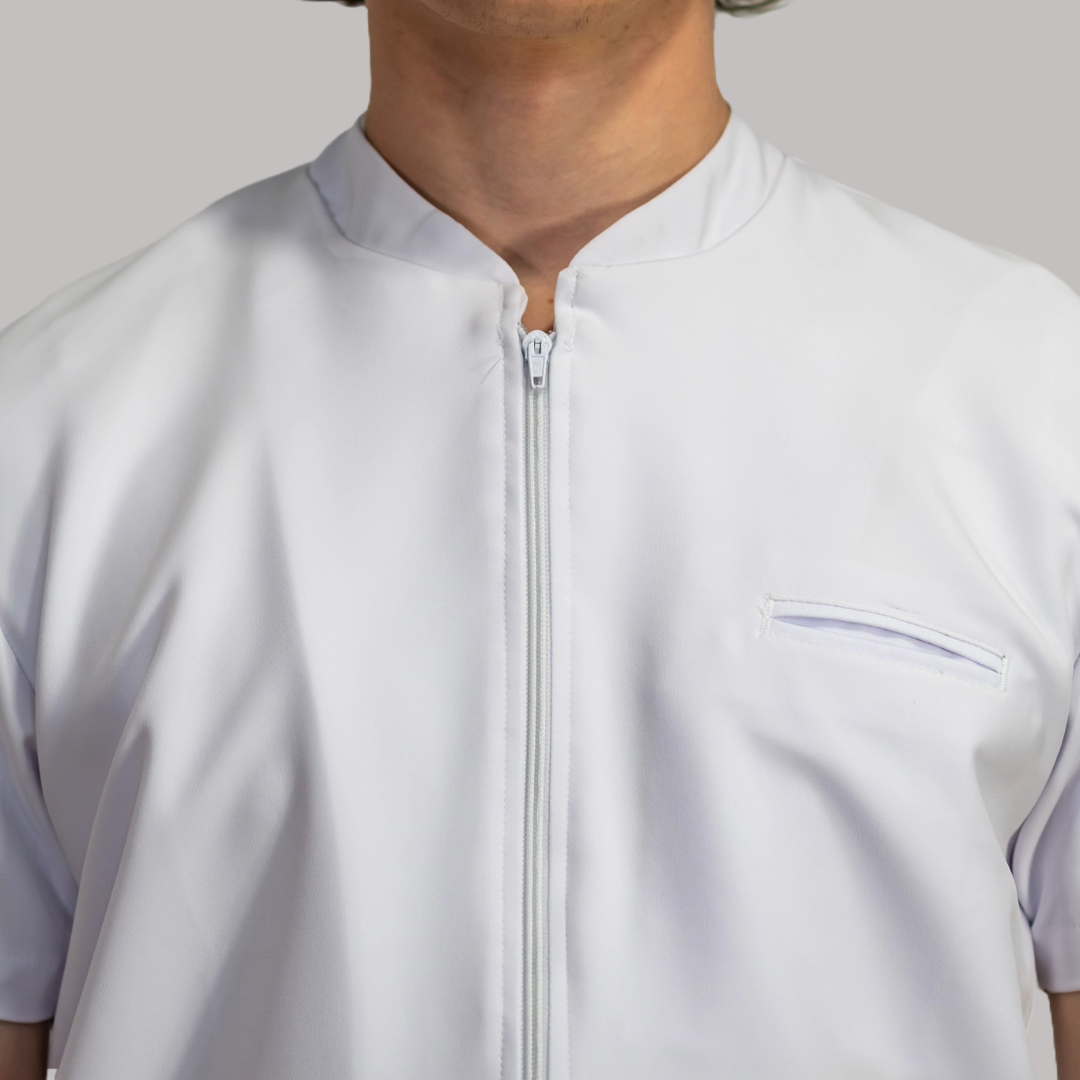 Filipina Hombre Blanca cuello MAO con cierre Antifluido