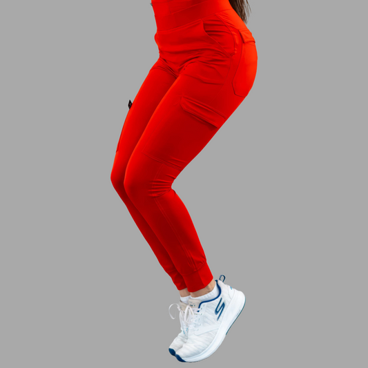 Jogger Quirurgico Mujer Rojo, Super Stretch, Scrubs 901