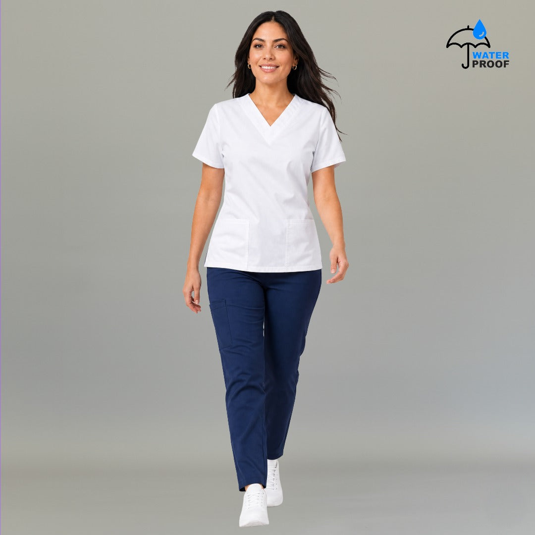 filipina quirurgica blanca mujer 502 FW antifluido detalle lateral Sandel Medica