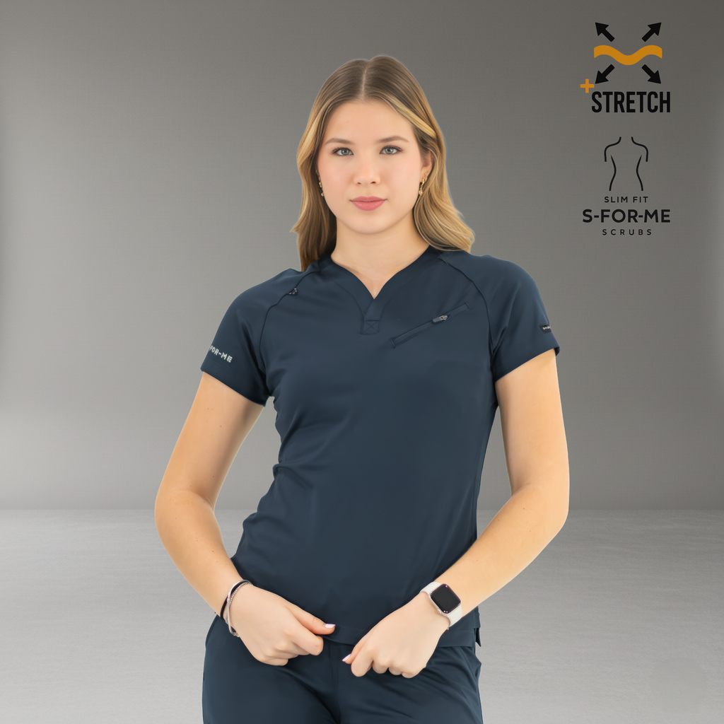 Filipina Quirúrgica Mujer Super Stretch Azul Marino, Scrubs 905