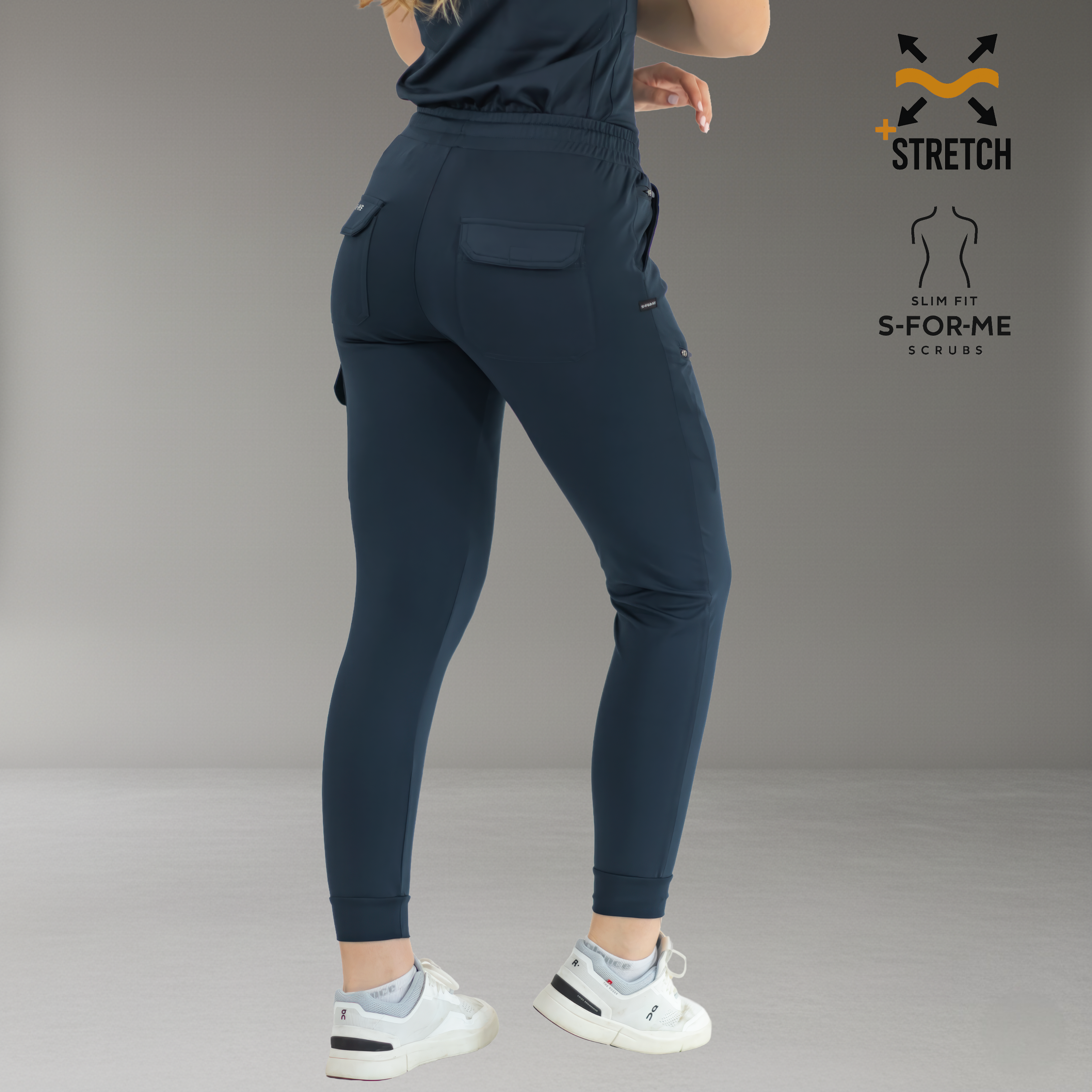 Jogger Quirúrgico Mujer Super Stretch Azul Marino, Scrubs 905