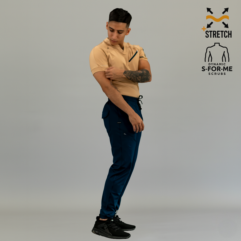 Conjunto Quirúrgico Hombre · Scrubs 905 Super Stretch · Beige