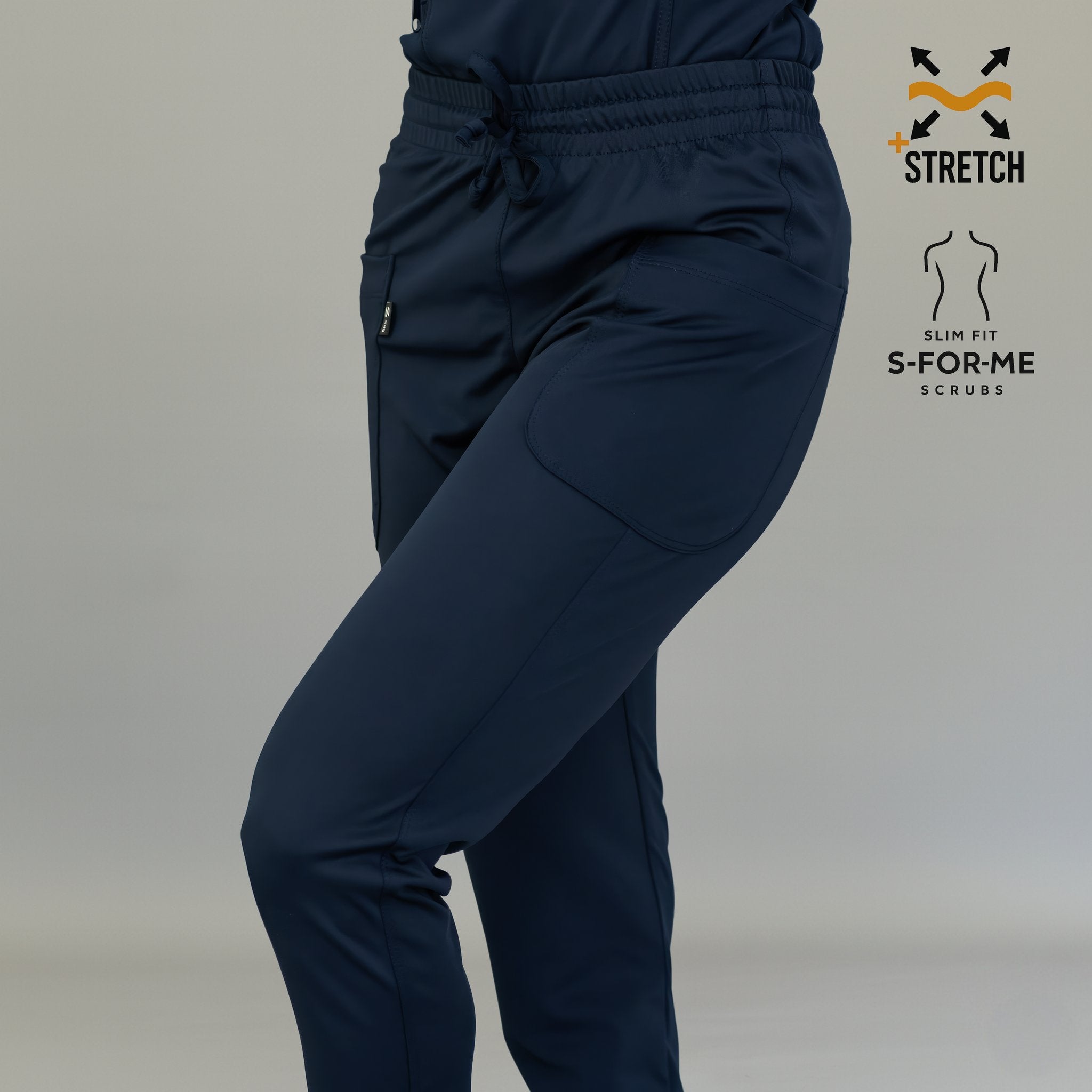 Uniforme quirúrgico azul marino mujer 902 jogger slim fit Sandel Medica