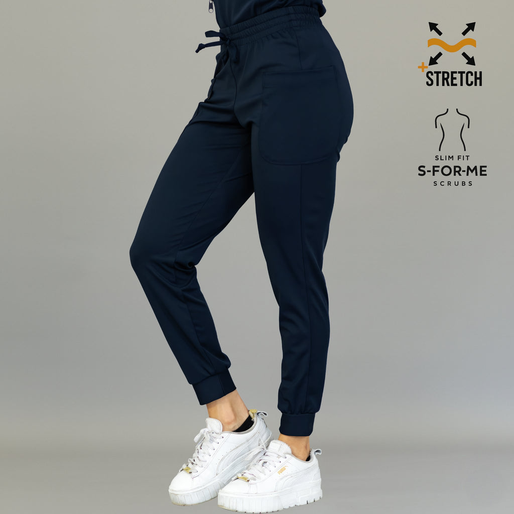 Jogger quirúrgico azul marino 902 cintura elástica uniforme médico México