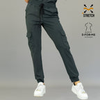 Detalle de bolsillos del pantalón jogger quirúrgico gris oxford mujer Estilo 910
