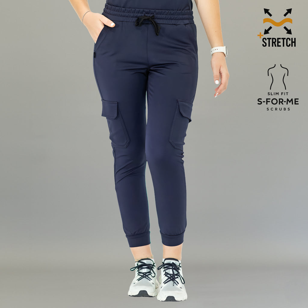 Jogger quirurgico azul marino para mujer Estilo 910 Super Stretch vista principal