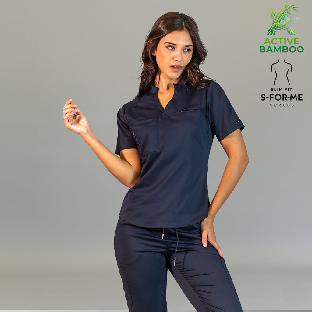 filipina bamboo mujer 511 azul marino vista frontal Sandel Medica