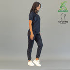 jogger bamboo mujer 511 azul marino corte femenino Sandel Medica