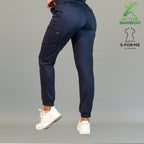 jogger bamboo mujer 511 azul marino detalle cintura elastica Sandel Medica