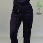 jogger bamboo mujer 511 uva detalle puño tobillo Sandel Medica