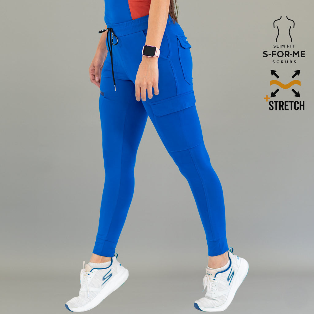 Jogger quirúrgico mujer azul rey 905 Super Stretch vista frontal