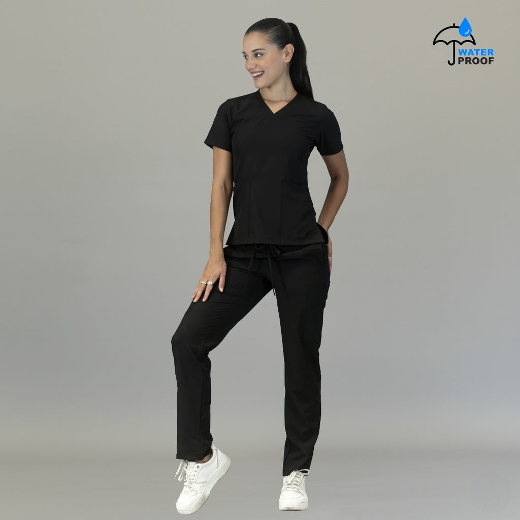 Filipina quirúrgica negra mujer Scrubs 515 look profesional completo