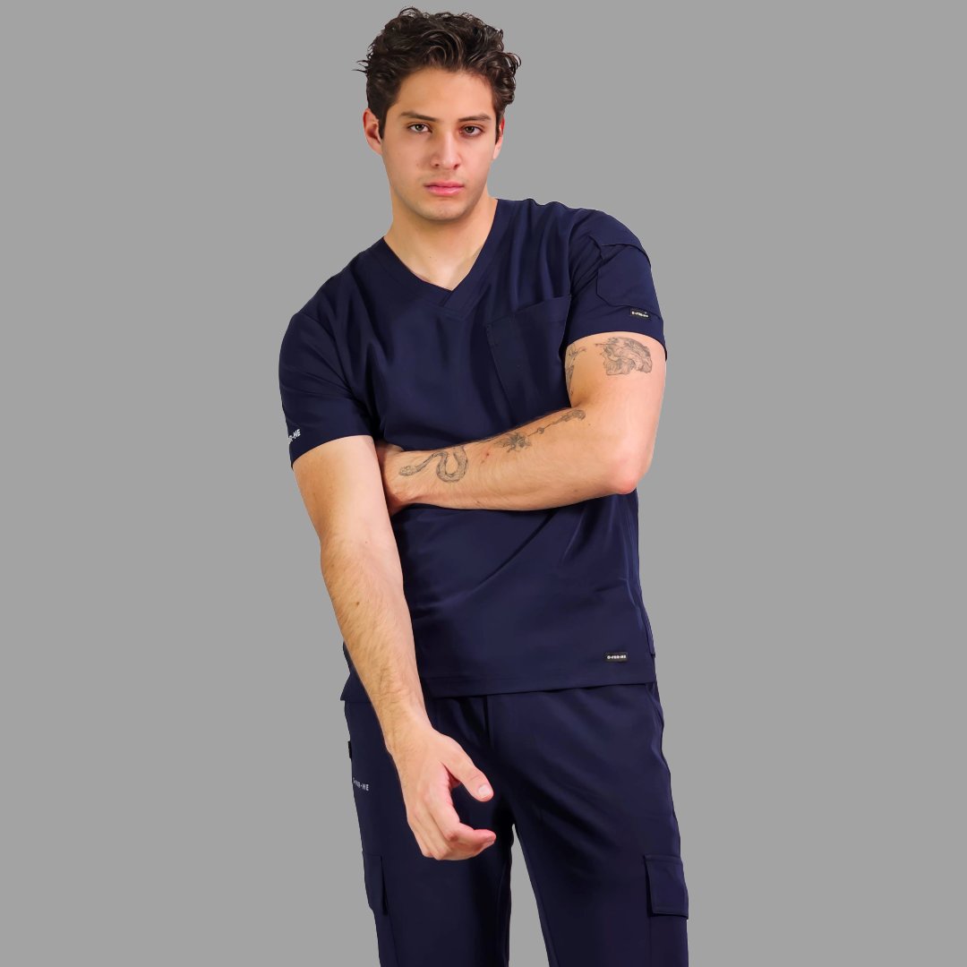 Filipina Quirurgica Antifluido Hombre Azul Marino, Scrubs 300