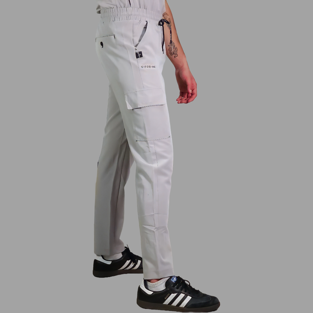 Pantalon Quirurgico Antifluido Hombre Gris Perla, Scrubs 300