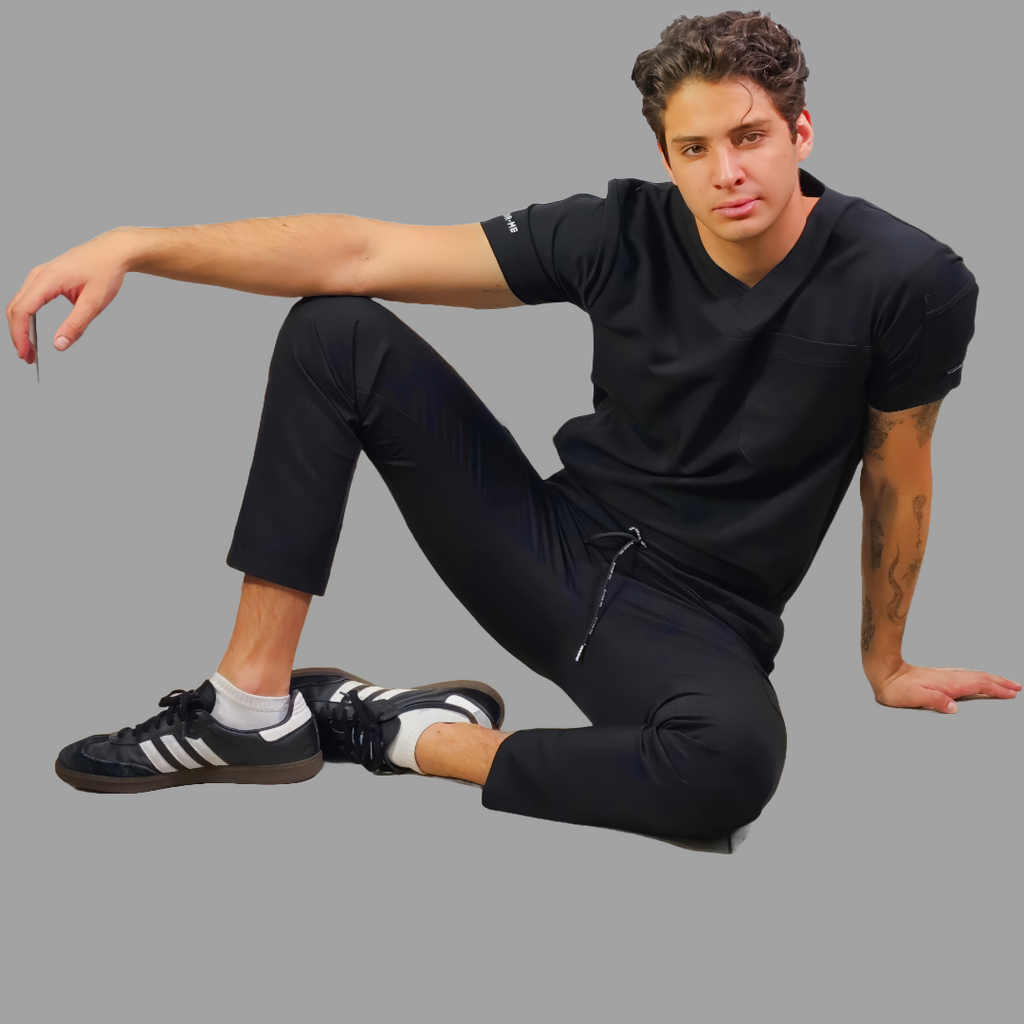 Filipina Quirurgica Antifluido Hombre Negra, Scrubs 300