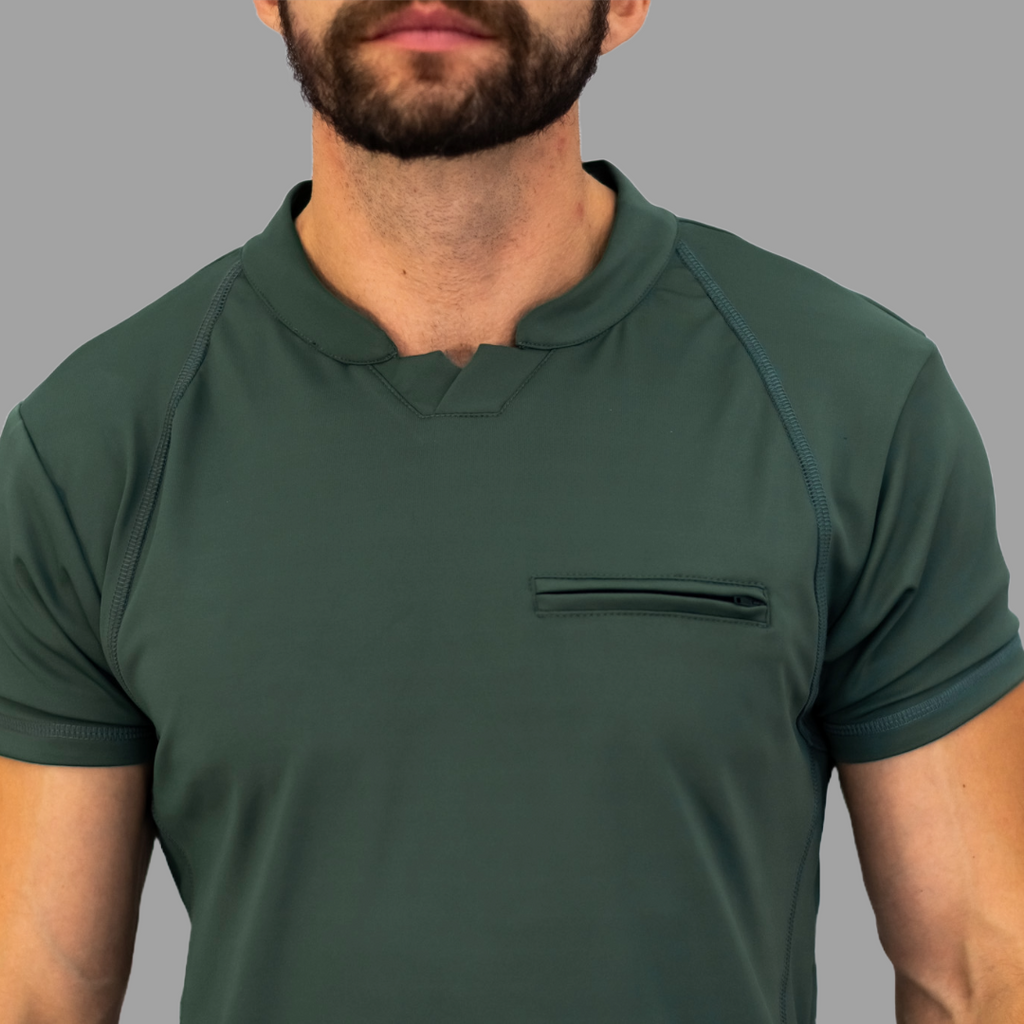 Conjunto Quirúrgico Verde Olivo para Hombre – Estilo 910 | Super Stretch Slim Fit
