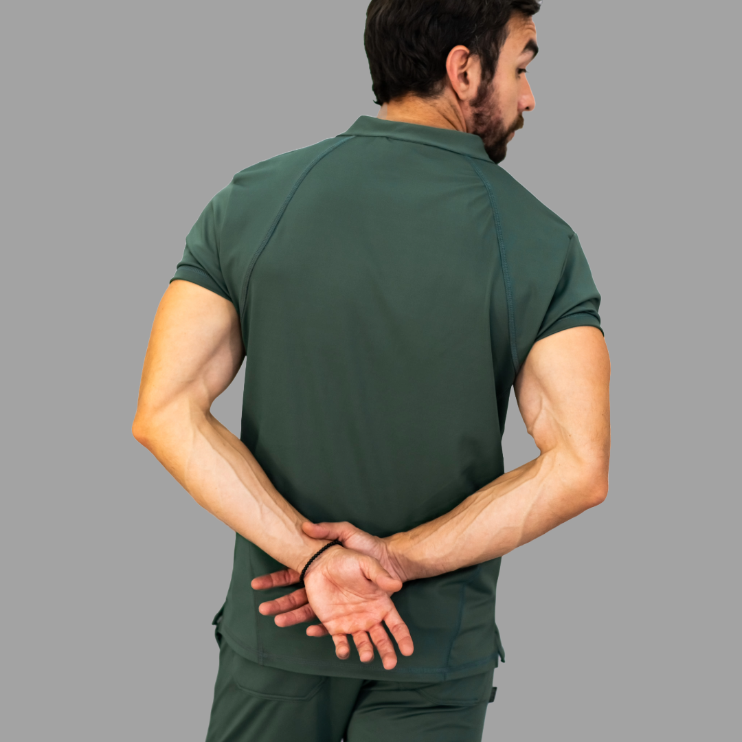 Conjunto Quirúrgico Verde Olivo para Hombre – Estilo 910 | Super Stretch Slim Fit