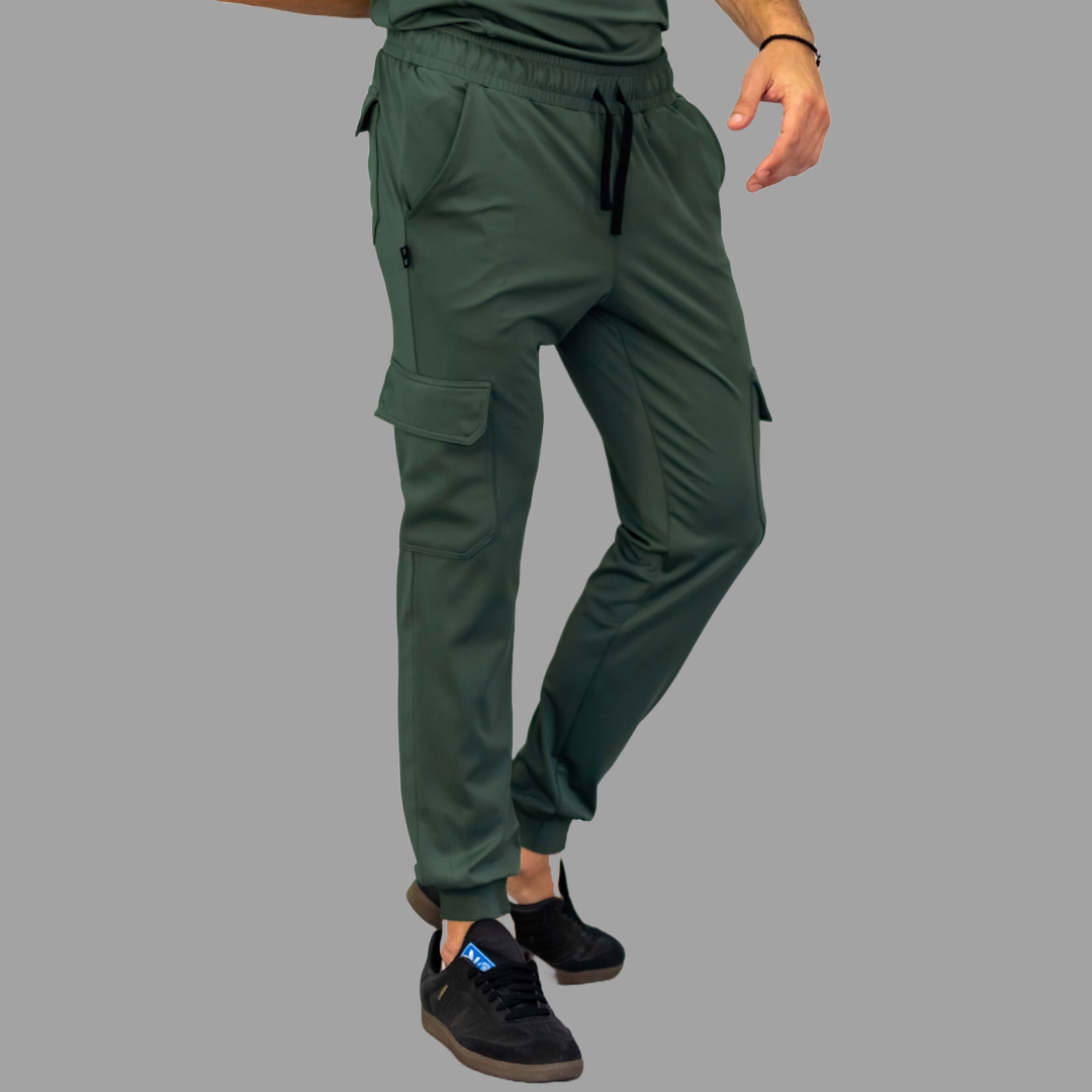 Jogger Quirúrgico 910 Hombre Verde Olivo Super Stretch
