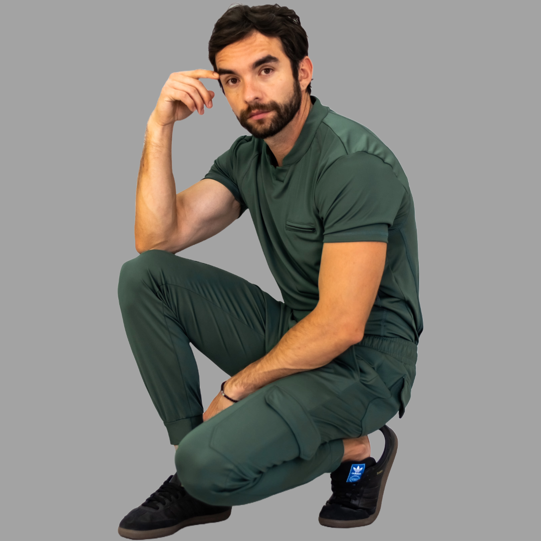 Jogger Quirúrgico 910 Hombre Verde Olivo Super Stretch