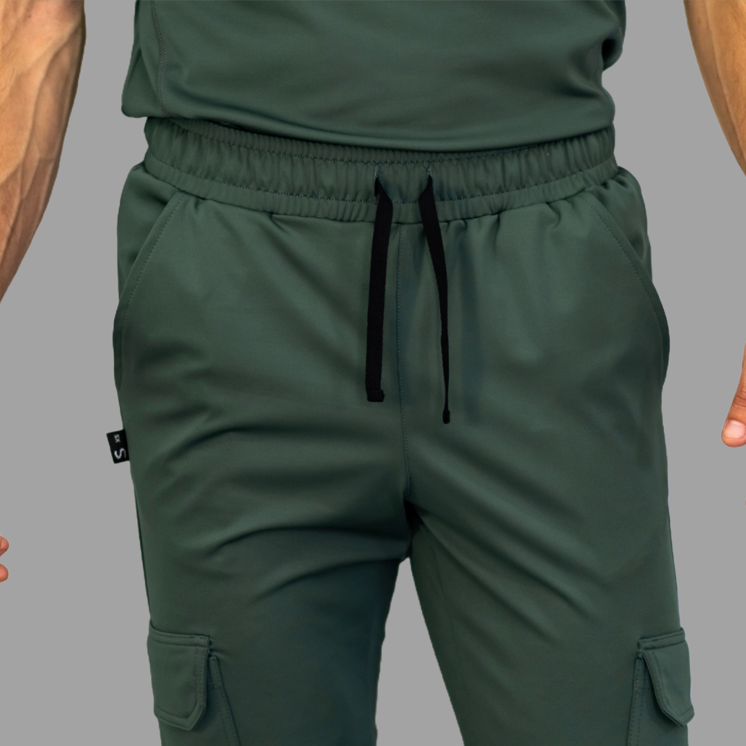 Jogger Quirúrgico 910 Hombre Verde Olivo Super Stretch