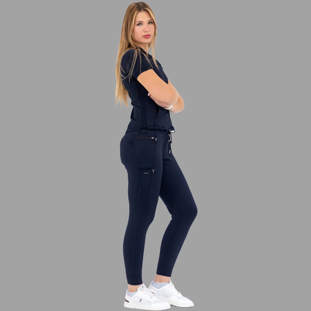 Scrub top mujer 920 Azul Marino — vista posterior completa