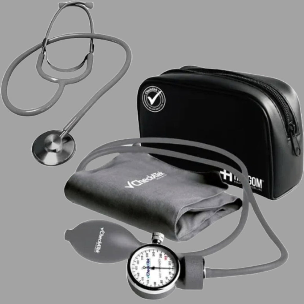 Kit Simple Baumanometro Eco. Gris (incluye estetoscopio)