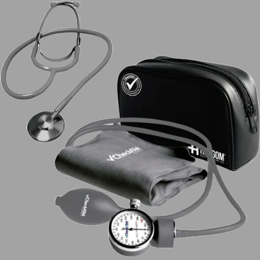Kit Simple Baumanometro Eco. Gris (incluye estetoscopio)
