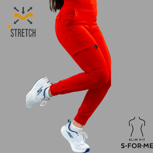 Jogger Quirurgico Mujer Rojo, Super Stretch, Scrubs 901