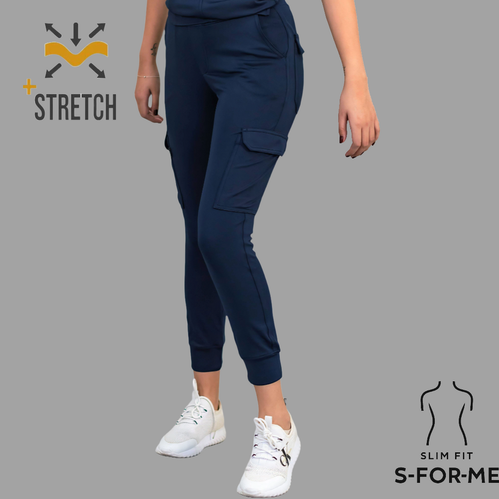 Jogger Quirúrgico, Azul Marino Mujer Super Stretch, Scrubs 901