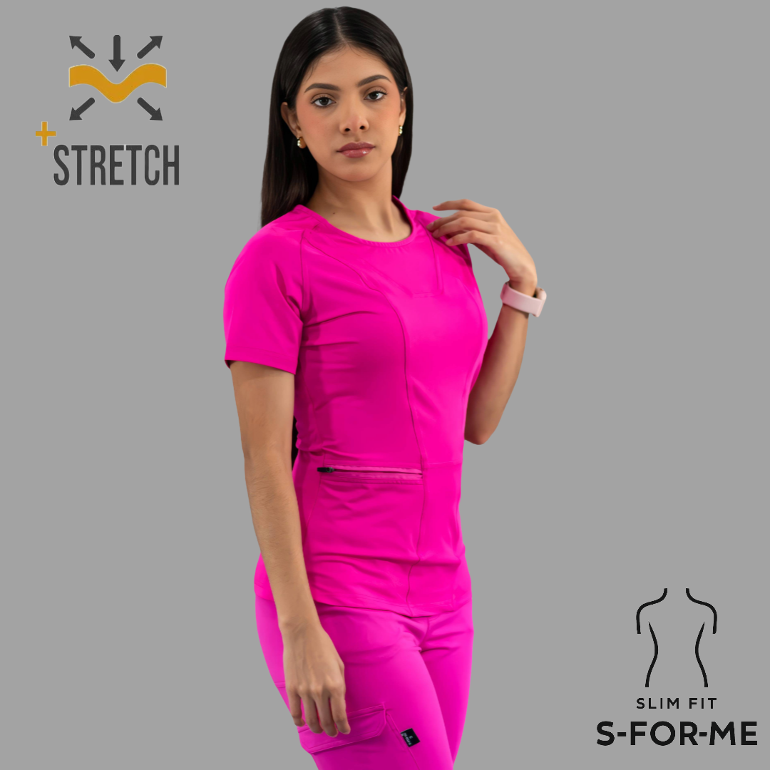 Filipina Quirúrgica Fucsia Mujer, Super Stretch, Scrubs 901