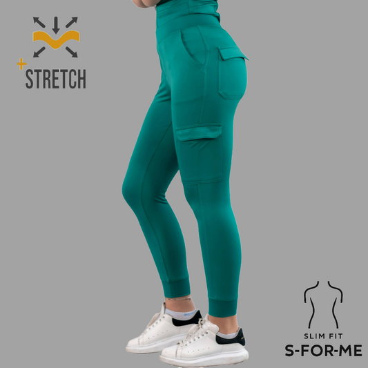Jogger Quirúrgico, Mujer Verde Esmeralda Super Stretch, Scrubs 901