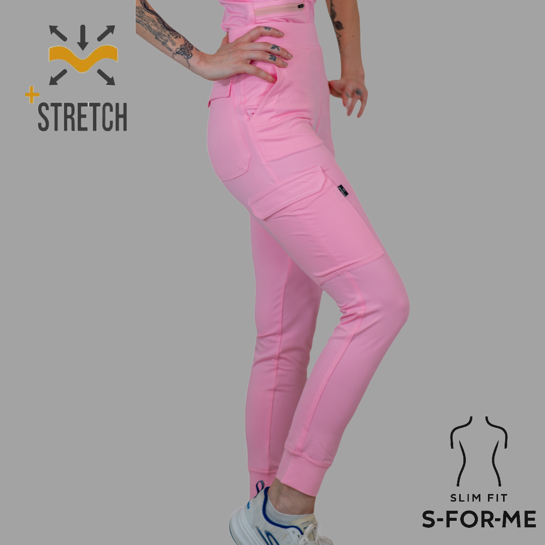 Jogger Quirúrgico, Scrubs Super Stretch Mujer 901 Rosa Pastel