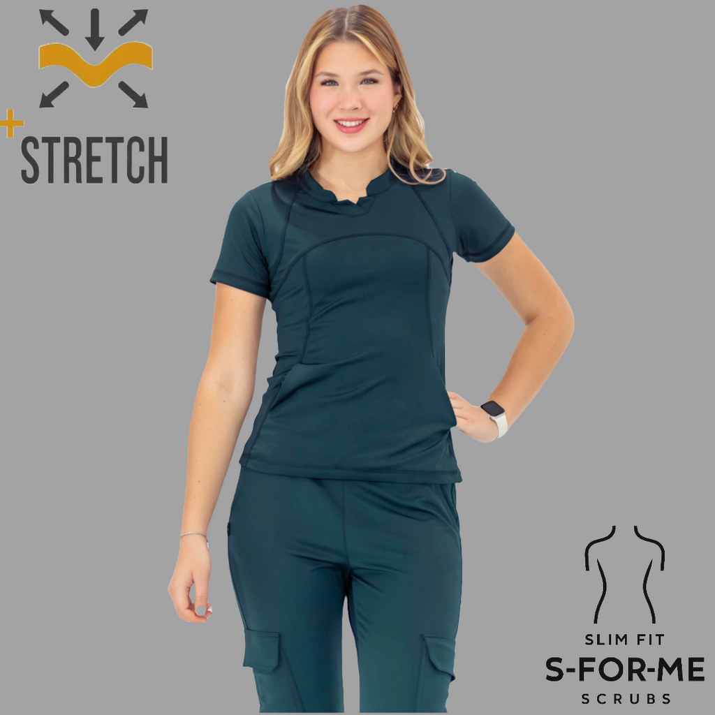 Filipina Quirúrgica 910 Azul Petroleo Mujer, Super Stretch, Scrubs 910