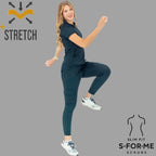 Conjunto quirúrgico azul petróleo mujer Estilo 910 filipina y jogger super stretch Sandel Medica
