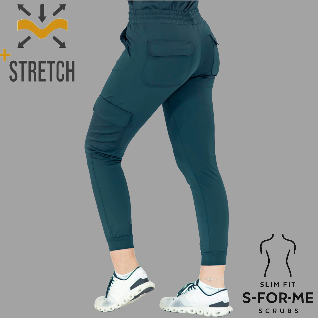 Jogger Est. 910 Quirúrgico, Azul Petroleo Mujer Super Stretch, Scrubs 910
