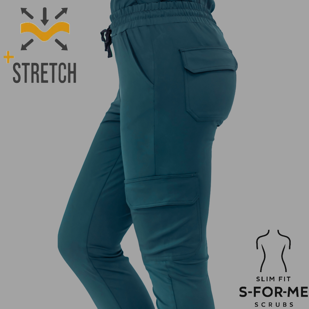 Jogger Quirúrgico 910, Azul Petroleo Mujer Super Stretch, Scrubs 910