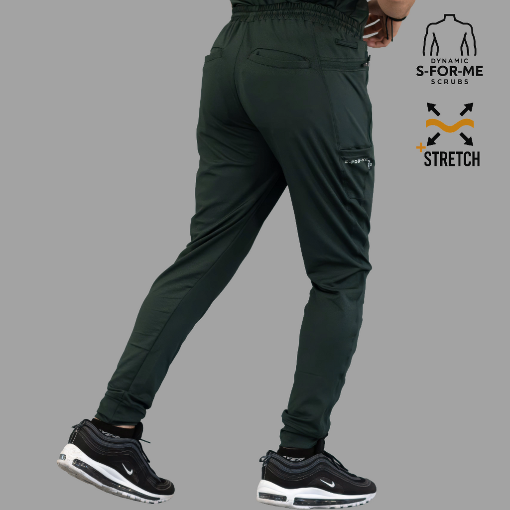 Jogger Quirúrgico Hombre Verde Sombra Super Stretch, Scrubs 920