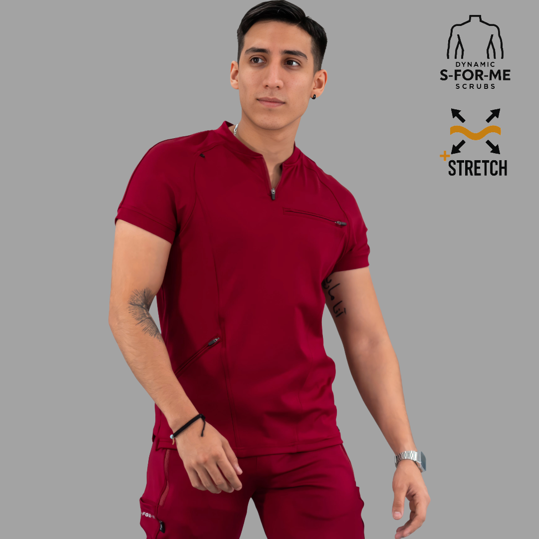 Conjunto Quirúrgico Super Stretch Hombre – Estilo 920 Vino