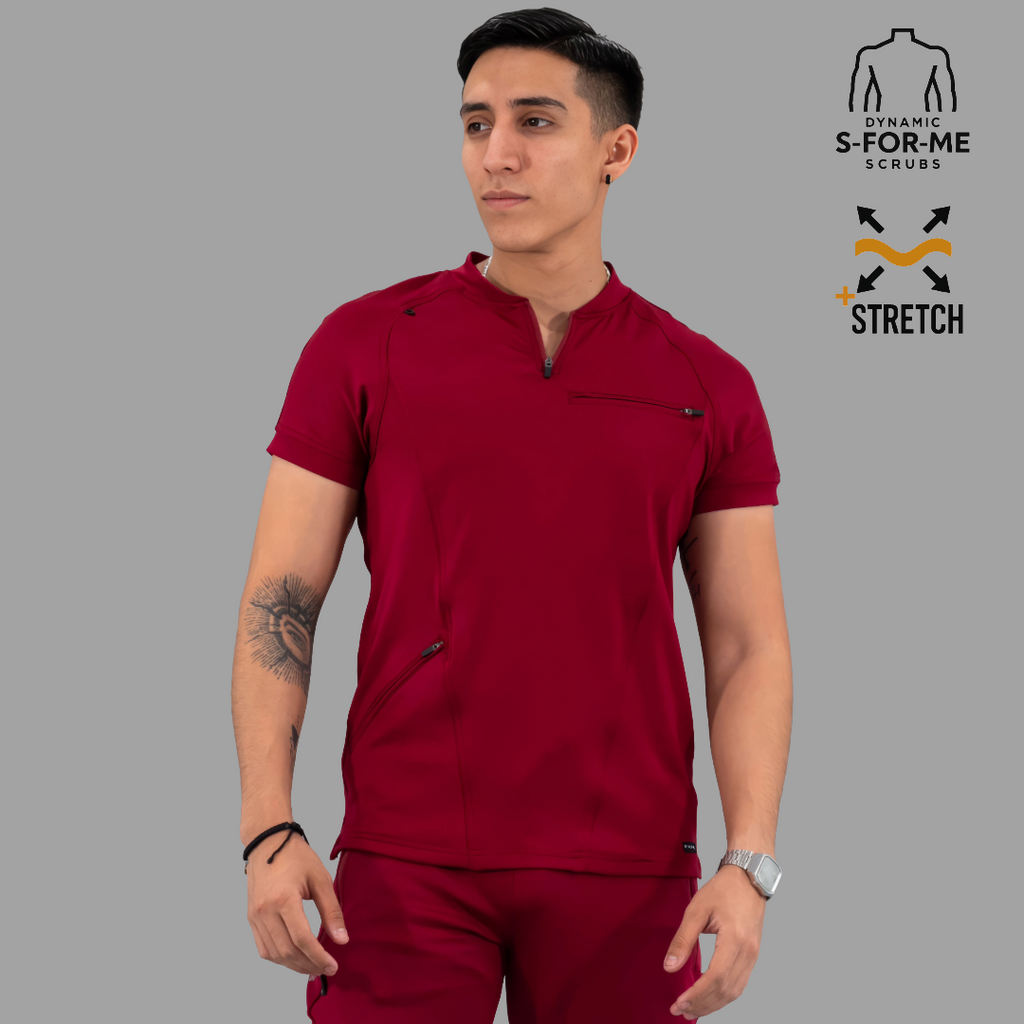 Conjunto Quirúrgico Super Stretch Hombre – Estilo 920 Vino
