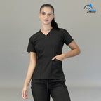 Filipina negra mujer Scrubs 515 con bolsillo lateral funcional