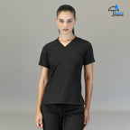Filipina médica negra mujer Scrubs 515 vista frontal