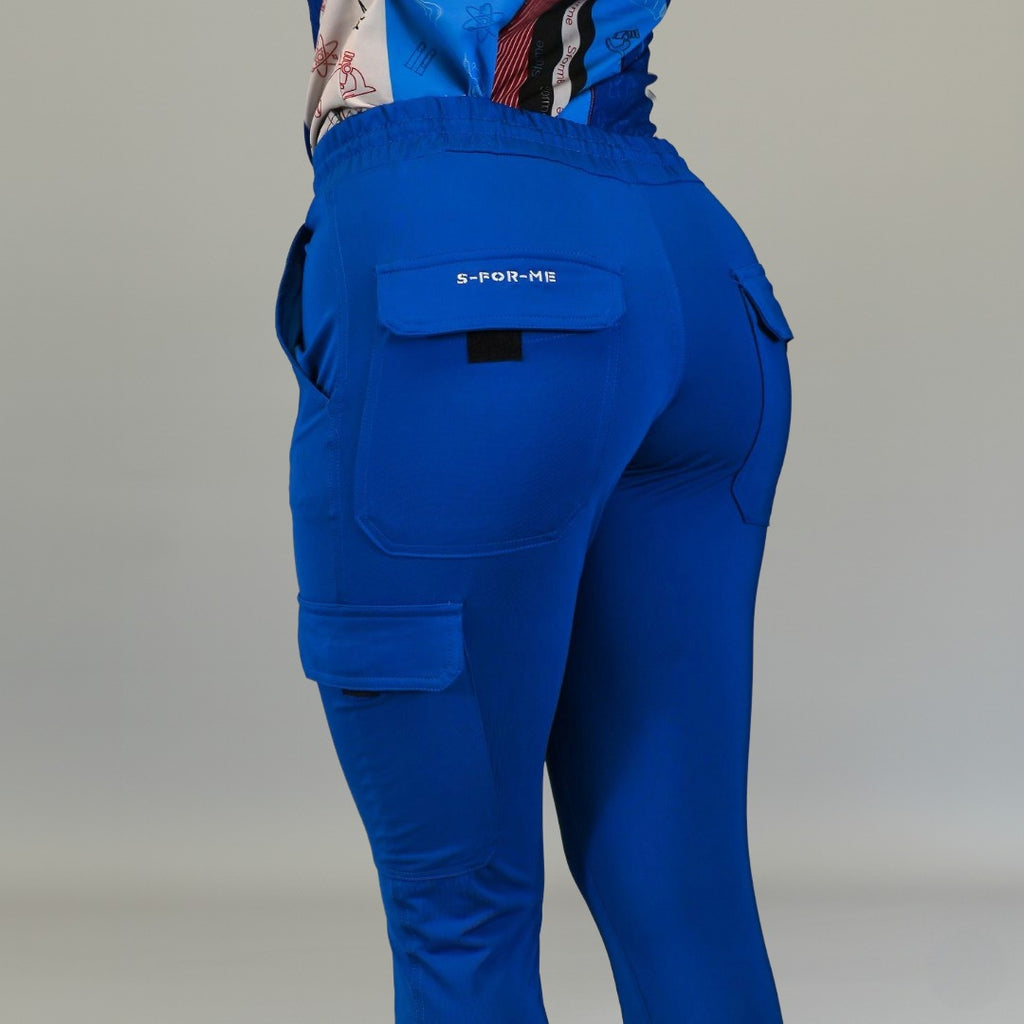 Jogger Quirúrgico Mujer Super Stretch Azul Rey, Scrubs 905