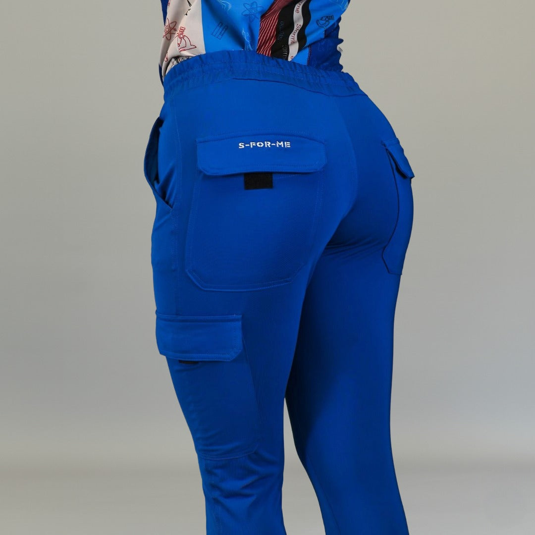 Jogger Quirúrgico Mujer Super Stretch Azul Rey, Scrubs 905