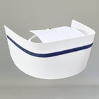 Detalle de cofia blanca para enfermera D'Princesa Mod 2000 con bordado azul marino