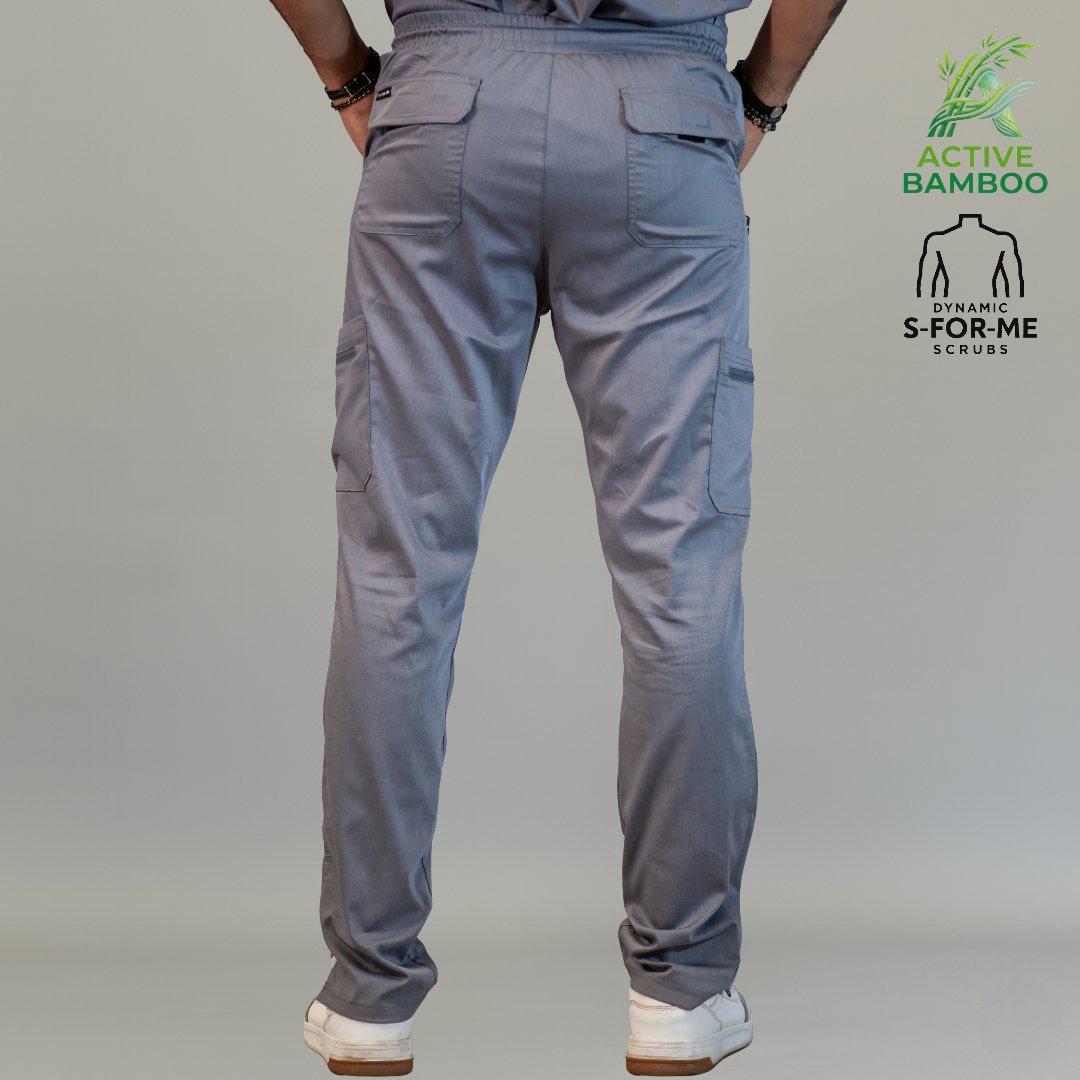pantalon bamboo hombre 511 gris recto vista posterior Sandel Medica