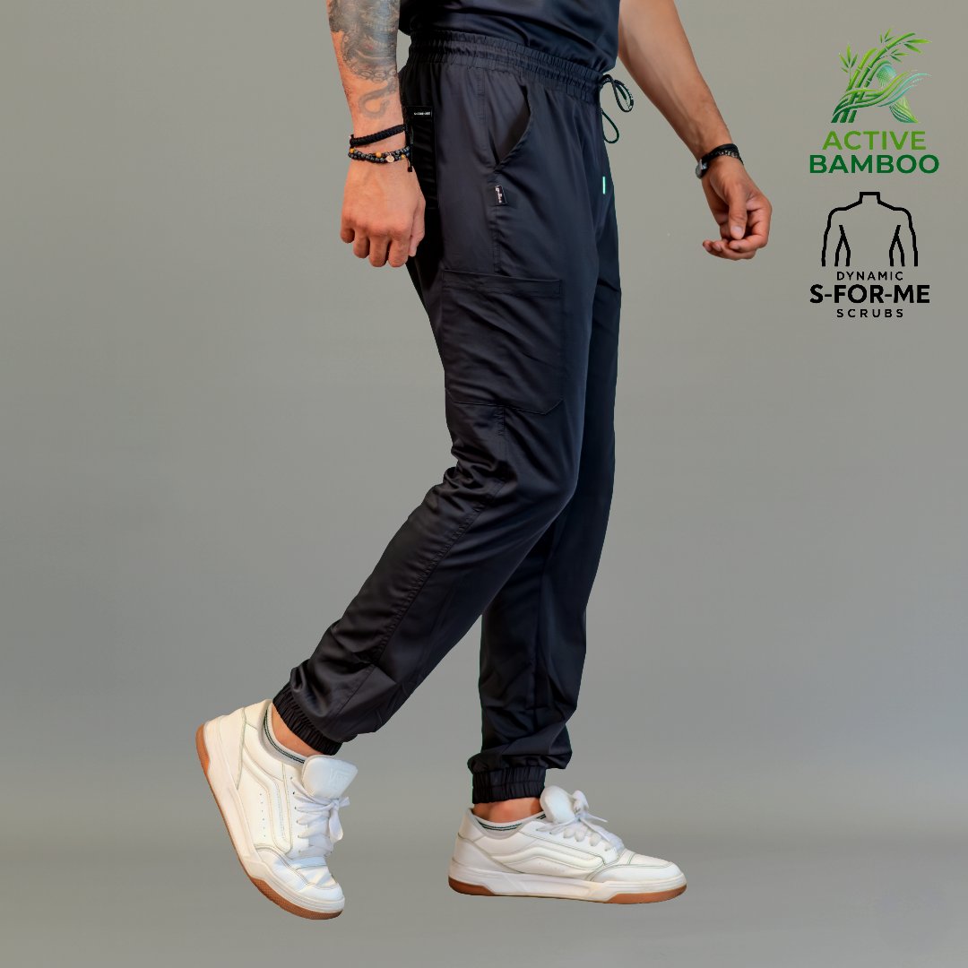 jogger quirurgico bamboo hombre 510 negro uso clinico Sandel Medica