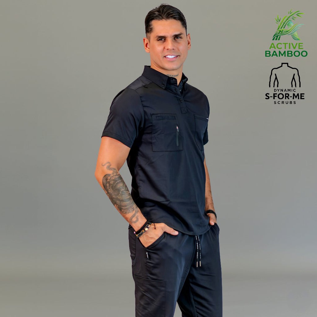 filipina bamboo hombre 510 negro vista frontal Sandel Medica