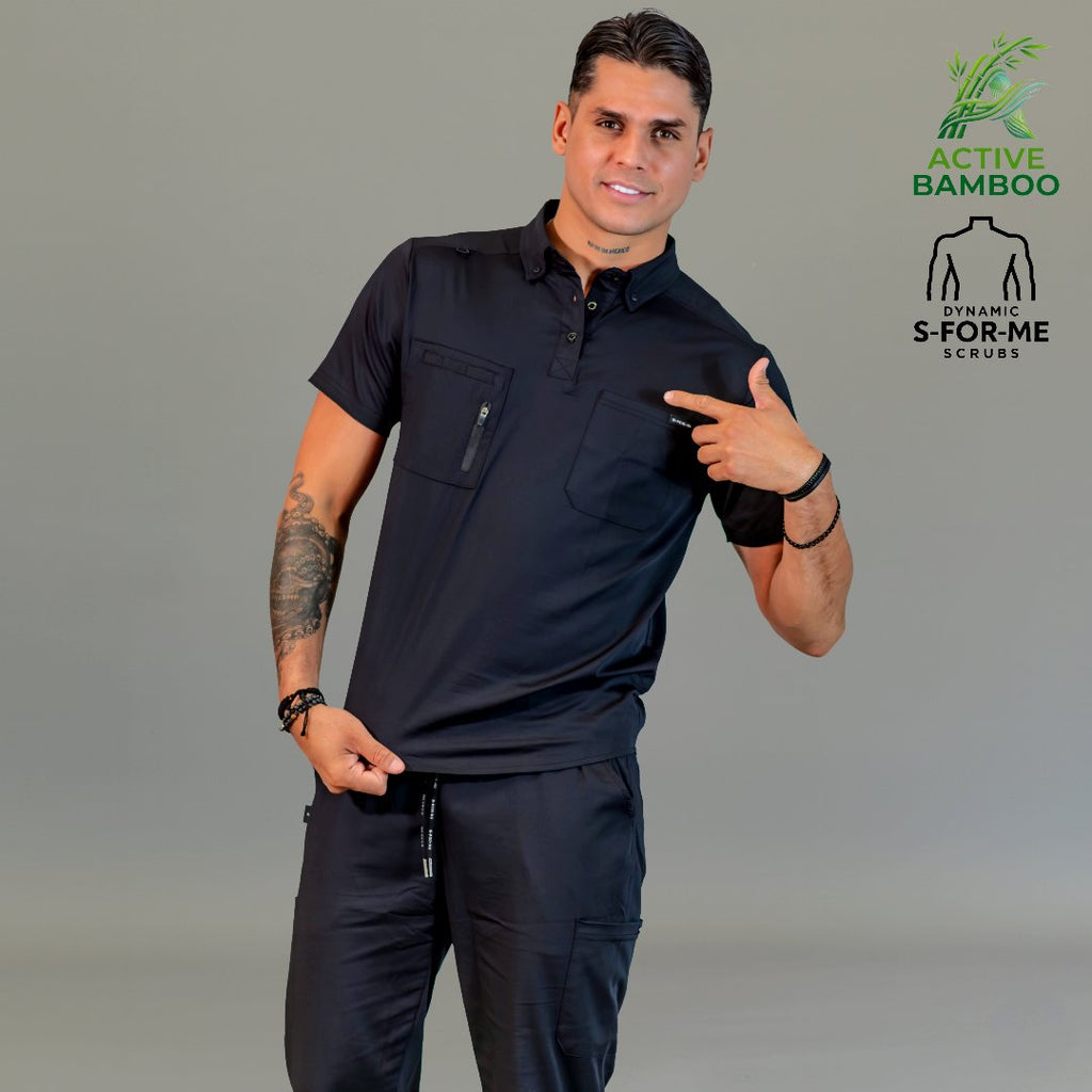 filipina bamboo hombre 510 negro detalle bolsillos Sandel Medica